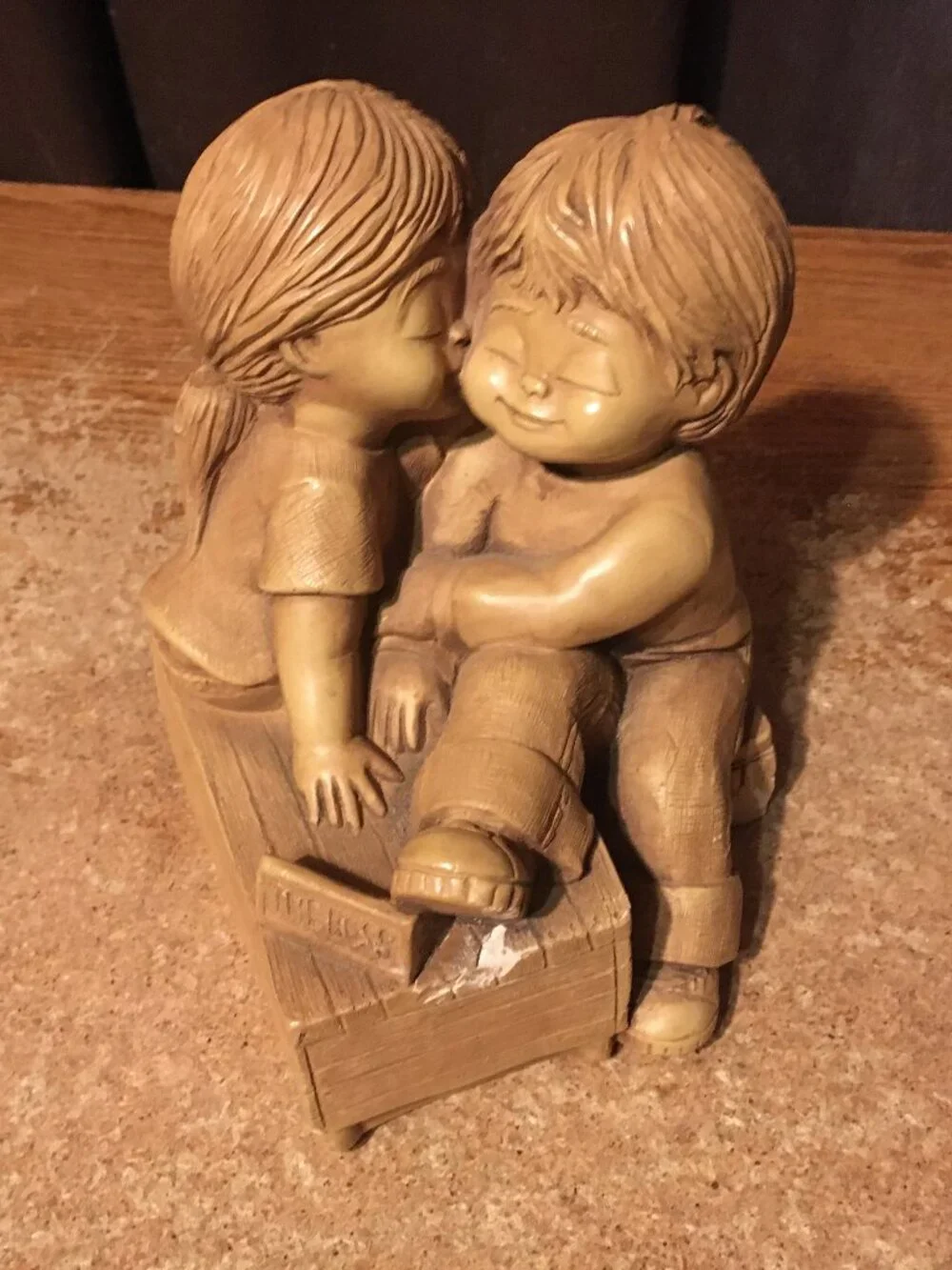 FANNYKINS FIGURINE BILL MACK SOLAR STATUARY THE BOSS BOY AND GIRL AT DESK
